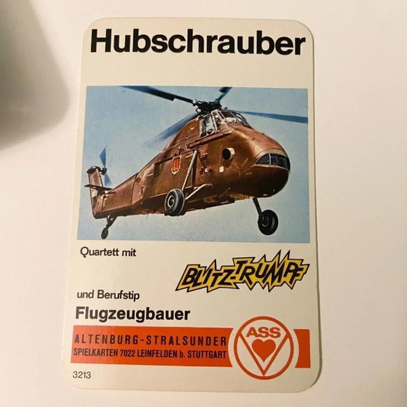 Vintage  Hubschrauber Blitz Trumpf Cards German Helicopter Collectible Card Game - Picture 9 of 11